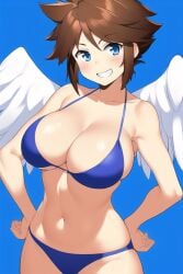 ai_generated angel angel_wings blue_eyes brown_hair female genderswap_(mtf) kid_icarus kid_icarus_uprising nai_diffusion nintendo pit pit_(kid_icarus) rule_63 stable_diffusion