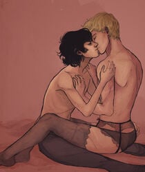 ass gay jason_grace kissing nico_di_angelo panties percy_jackson_and_the_olympians yaoi