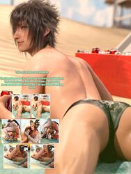 3d anal ass beach demon demon_horns final_fantasy final_fantasy_xv gay hdreamsproject ifrit ifrit_(final_fantasy) male male_only monster monster_boy noctis_lucis_caelum