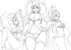 big_ass big_breasts bikini final_fantasy final_fantasy_xv gentiana hime_cut long_hair looking_at_viewer looking_pleasured merry_christmas santa_costume santa_hat shiva shiva_(final_fantasy) smile smiling wide_hips