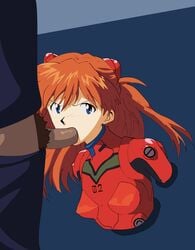 2boys 2girls animated asuka_langley_sohryu bodysuit clothing dark-skinned_male fellatio heels looking_back neon_genesis_evangelion oral_sex plugsuit pubic_hair public_use rei_ayanami sex small_breasts stuck_in_wall taken_from_behind