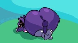 1futa animated anthro anus ass ass_crease ass_focus ass_shake balls bending_over big_ass dickgirl epic_games female fortnite furry futa_only futa_sans_pussy futanari gloves hamstrings headwear huge_ass i_lovestar_yunk no_sound penis purple_fur raven_team_leader raven_team_leader_(fortnite) rippling_thighs smug_grin solo_futa tagme twerking video watermark white_background wobble