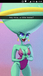 alien authorialnoice bald big_breasts big_head blue_skin breasts busty buzz_lightyear_of_star_command cleavage disney earrings eyelashes eyeshadow female female_focus female_only gravitina hourglass_figure large_breasts leotard lipstick makeup pinup pose posing solo standing wide_hips