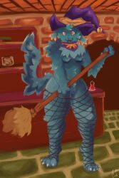 2025 absurd_res alice_(floraverse) animal_humanoid anthro arm_tuft artist_name ass barely_visible_breasts bell belly_tuft big_breasts big_butt blue_body blue_fur blue_hair book bookshelf bow_accessory bow_ribbon bow_tie breasts brick brick_wall broom cheek_tuft chest_fur chest_tuft cleaning_tool clothing colored container cup desk digital_drawing_(artwork) digital_media_(artwork) digital_painting_(artwork) domestic_cat dungeon elbow_tuft facial_tuft facing_forward felid feline felis female female_focus fingers fishnet_clothing fishnet_legwear floraverse fluffy fluffy_tail front_view full-length_portrait fur furniture genitals glass glass_container glass_cup gold_bell hair halloween hat headgear headwear heart_shaped_tongue hi_res holding_object holidays humanoid jar knee_tuft koffeecake leaning leg_tuft legwear lingere looking_at_viewer male mammal mythological_creature mythology nails nipples nude open_mouth orange_bow_ribbon orange_eyes painting_(artwork) penis penis_shaped_bottle pink_nipples pink_vulva portrait pubes purple_clothing purple_hat purple_headwear purple_scarf pussy red_brick scarf shaded shoulder_tuft signature smile smiling_at_viewer snagletooth solo solo_focus spread_legs spreading standing table tail tail_tuft teeth text thick_thighs tongue tuft vulva wall_(structure) witch_broom witch_hat wood_roof