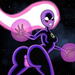 alien alien_girl alien_humanoid anodite anus ass ass_focus ben_10 ben_10_alien_force big_ass blush blush_lines blushing blushing_at_viewer completely_naked completely_nude completely_nude_female crazycolumbina embarrassed embarrassed_expression embarrassed_female embarrassed_nude_female enf fat_ass flying giant_ass glowing_genitalia looking_at_viewer looking_back nippleless oc omnitrix open_pussy pussy pussy_focus surprised surprised_expression