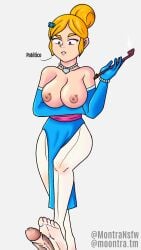 big_breasts blue_dress brawl_stars breasts collar diamond_necklace dress feet_on_penis footjob moontra necklace penis pipe piper_(brawl_stars) revealing_breasts submission_by_piper_(brawl_stars) white_stockings yellow_hair