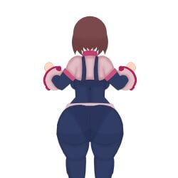 ass ass_bigger_than_head fat_ass female female_only justfoxyyyy ochako_uraraka thigs uraraka_ochako