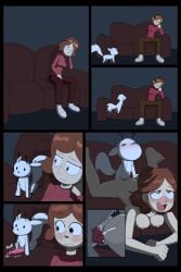 1boy 1boy1girl 1female 1girl 1girls antlers ass ass_up beastiality big_breasts blush boobs breasts canine canine_penis cleavage clothed clothing cum cum_in_pussy cum_inside deerfox deerfox_(hilda) deerfox_hilda female fur hilda_(series) johanna_(hilda) male mammal mother netflix penetration penis slayer321 tail twig_(hilda)