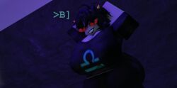 1girls 3d big_breasts breasts curvy curvy_body cute female female_only freaky girl glasses grey_body grey_skin gyat hands_behind_head homestuck homestuck_troll lipstick mischievous_smile red_shades roblox roblox_condo robloxian sexy shades short_hair smile smug smug_face tease terezi_pyrope text troll twitter