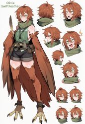ai_generated harpy kortai novelai olivia_swiftfeather original_character reference_sheet tagme