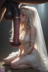 1girls ai_generated balls bangs beastbride big_balls big_cock big_testicles blissful blonde_hair blush_lines blushing blushing_female braid braided_hair bridal_veil bride brown_fur centaur clothed_female cock_ring cock_ring_(decorative) cock_worship dangling_testicles dripping_precum equine_genitalia equine_penis eyebrows_visible_through_hair female female_on_feral flared_penis horse_penis horsecock huge_cock huge_testicles kissing_cock kissing_penis kneeling kneeling_female lace lace_trim male marriage married_to_feral married_to_monster married_to_penis monster monster_cock mottled_penis multicolored_penis patreon penis penis_kiss penis_kissing penis_sheath sitting_female size_difference smiling submissive submissive_bride submissive_female submissive_human sweaty testicles veined_penis veins veins_on_cock veins_on_dick veins_on_penis veiny_penis wedding wedding_dress wedding_ring wedding_veil white_clothing