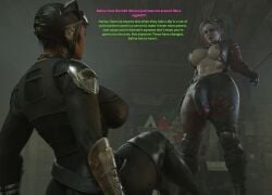 3d anger angry angry_expression angry_face catwoman catwoman_(injustice) comic comic_page dc dc_comics deadlockdead futa_on_female futanari harley_quinn harley_quinn_(injustice) imminent_sex injustice:_gods_among_us injustice_2 nova3d selina_kyle shocked