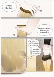1girl 1girls ass ass_focus black_hair blonde_female boy boys brap butt comic comic_page female femdom gasbox girl hair hands_on_face hoodie huge_ass huge_butt jean_shorts jeans kemonomimi light-skinned_female light-skinned_male light_skin male shiny shiny_clothes short_hair sleeping smelly sweat sweatdrop sweating sweaty sweaty_body yakbang white_clothing white_clothes game playing conversation black_shorts thighs thighs_bigger_than_head huge_thighs big_ass blonde_male brother_and_sister brother sister sisters brothers fart fart_cloud farts farting fart_everywhere giantess tiny tiny_male giant_ass giant_breasts huge_breasts big_breasts large_breasts large_ass macrophilia macro giant black_pants 1boy 1boys