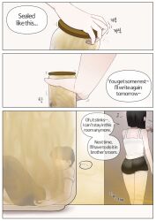 1girl 1girls ass ass_focus black_hair blonde_female boy boys brap butt comic comic_page female femdom gasbox girl hair hands_on_face hoodie huge_ass huge_butt jean_shorts jeans kemonomimi light-skinned_female light-skinned_male light_skin male shiny shiny_clothes short_hair sleeping smelly sweat sweatdrop sweating sweaty sweaty_body yakbang white_clothing white_clothes game playing conversation black_shorts thighs thighs_bigger_than_head huge_thighs big_ass blonde_male brother_and_sister brother sister sisters brothers fart fart_cloud farts farting fart_everywhere giantess tiny tiny_male giant_ass giant_breasts huge_breasts big_breasts large_breasts large_ass macrophilia macro giant black_pants 1boy 1boys