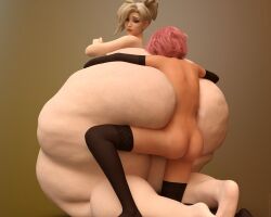 1boy 1girls 3d ass ass_bigger_than_head ass_bigger_than_torso between_buttocks big_ass bury-she fat fat_ass female huge_ass hugging_ass hyper hyper_ass hyper_thighs long_hair looking_back massive_ass mercy morbidly_obese obese obese_female overwatch sex solo_female tagme taller_female thick_thighs