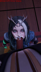 3d 3d_model 3d_render blender blender3d blender_(artwork) blowjob blowjob_face blowjob_only blowjob_pov cum cum_in_mouth cum_inside dark-skinned_male darkprimordials facial female fortnite fortnite:_battle_royale fortnite:_save_the_world hel_(fortnite) killian_(fortnite) male pale-skinned_female pov pov_eye_contact relaxed_expression throatpie