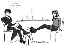 1boy 2girls 2girls1boy adult adult_female ballbusting black_and_white boot_fetish boot_licking boot_worship boots cbt celera_prime cfnm clothed_female_nude_male clothes cock_and_ball_torture cock_and_balls_torture crossover dinner dinner_table dominant dominant_female dominatrix dress english english_caption english_text female female/male femdom femdom_caption high_heel_boots high_heels knee_boots kneehigh_boots komi-san_wa_komyushou_desu komi_can't_communicate komi_shuuko leather leather_boots long_legs male male/female malesub milf monochrome older_female pencil_skirt shoe_fetish short_hair short_hair_female skirt spy_x_family submissive_male tall_boots text thigh_boots thigh_highs thighhigh_boots thighhighs thighs yor_briar yor_forger