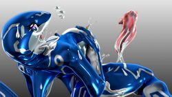 16:9 2020 3d anthro big_breasts blue_eyes bodily_fluids breasts digital_media_(artwork) female fish hi_res marine saliva sdx3 shark simple_background solo sweat teeth