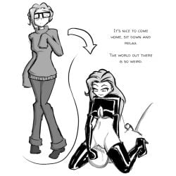 1boy 1girls black_and_white boot_fetish boots breasts celera_prime couple couple_(romantic) couple_goals couple_sex cunnilingus cute dominant_female dominatrix domme domme_girl_and_gamer_boy eating_out eating_pussy elbow_gloves english english_text female femdom femdom_caption footwear funny gentle_femdom gloved_hands gloves goth_girl goth_girl_and_gamer_boyfriend high_heel_boots high_heels latex latex_boots latex_gloves leather leather_boots leather_gloves long-haired_female long_hair male monochrome olivia_(celera_prime) original original_character original_characters patent_boots relationship_goals romantic romantic_couple shoe_fetish shoes skirt submissive_male thigh_boots thighhigh_boots thighhighs thighs wholesome