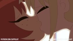 2girls animated auburn_hair blonde_hair cappulait dokidubs eyes_closed female_moaning freckles french_kiss kim_pine kissing moaning moaning_in_pleasure patreon_url roxanne_richter saliva_trail scott_pilgrim scott_pilgrim_takes_off shorter_than_10_seconds shorter_than_30_seconds sound video yuri