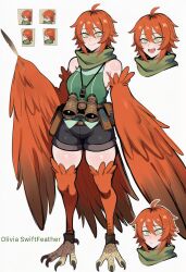 ai_generated harpy kortai novelai olivia_swiftfeather original_character reference_sheet tagme