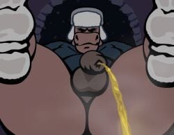 animated anthro ass ass_up balls belly big_butt bodily_fluids chunkolilt closed_eyes clothing cold dirty dirty_clothing dirty_socks equid equine feet_in_air footwear foreskin genital_fluids genitals horse male mammal musk musky_balls musky_butt nude peeing peeing_on_viewer penis sitting snout snow snowing snowing_outside socks solo splash thick_thighs urine warmth wet wet_clothing wet_footwear wet_socks yellow_urine