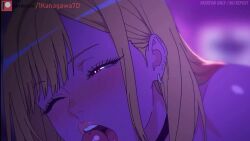 animated ass blonde_hair blowjob cum doggy_style female gojou_wakana kanagawa7d kitagawa_marin male my_dress_up_darling night pussy_juice red_eyes tagme vaginal_sex video white_panties