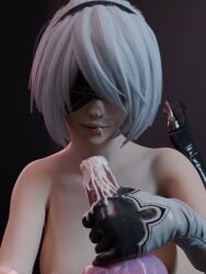 yorha 2b from nier: automata by droolybuns