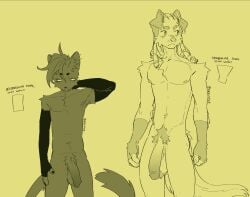 2025 4_fingers anthro armwear artist_name athletic athletic_anthro athletic_male balls big_balls big_penis big_penis_embarrassment black_clothing black_gloves black_handwear black_nails blush blush_lines boxer_briefs boxer_briefs_only canid canine canis clothed clothed_anthro clothed_male clothing colored_nails digital_drawing_(artwork) digital_media_(artwork) directional_arrow domestic_cat domestic_dog duo elbow_gloves embarrassed english_text eyebrows felid feline felis fingerless_gloves fingers front_view fur genitals gloves handwear hanging_penis head_tuft hi_res holding_clothing holding_object holding_underwear huge_cock humanoid_genitalia humanoid_penis kinky_hair large_penis leonardo_soleon line_art looking_at_genitalia looking_at_penis looking_down male male/male male_anthro mammal measurements monochrome monotone_background nails nerunaur neuron_activation_(meme) nipples nude nude_anthro nude_male o_o penis penis_awe poney portrait samuel_limbo sexy simple_background skinny_anthro skinny_male specified_penis_size standing surprised_expression tail text the_lunar_flame thick_penis three-quarter_portrait topless tuft uncensored underwear underwear_only vein veiny_penis wide_eyed yellow_background