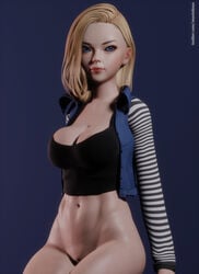 android 18 from dragon ball by mavixtious