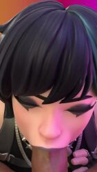 1girl1boy 1girls 3d 3d_animation all_the_way_to_the_base animated black_hair black_hair_female black_lipstick blue_eyes dark-skinned_male dark_skin deepthroat epic_games eyeshadow fellatio female female_focus female_penetrated fortnite fortnite:_battle_royale hair_ornament interracial interracial_sex light-skinned_female light_skin lipstick looking_at_viewer makeup male male/female male_penetrating male_penetrating_female no_sound oral oral_penetration oral_sex penis_in_mouth rain_(fortnite) sex short_playtime shorter_than_10_seconds simple_background sucking_penis tagme unseen_male_face video voidmotion