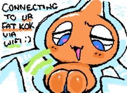 2025 animated armless ball_with_hyper_features bedroom_eyes black_text blue_eyes blue_vulva blush dialogue digital_media_(artwork) english_text female flat_colors generation_4_pokemon genitals half-closed_eyes heart_pupils legless ligma_(artist) looking_at_viewer low-angle_view low_res monotone_body narrowed_eyes nintendo normal_rotom noseless not_furry open_:3 open_mouth open_smile orange_body plump_labia pokemon pokemon_(species) presenting presenting_vulva pupils rotom seductive smile solo squigglevision text unusual_pupils vulva white_sclera wigglypaint_(artwork)