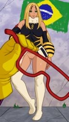 antennae bee bee_girl bee_hero big_breasts big_thighs blonde_hair brasil brazil brazilian brazilian_female feelers female_pubic_hair glasses green_eyes mfuncen mineta_minoru my_hero_academia naked naked_female naked_in_public naked_pussy pussy street tanned_female tanned_skin thighs x-ray x-ray_view