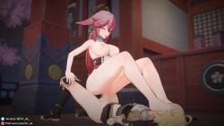 1boy 1girls 3d 3d_animation aether_(genshin_impact) animated artist_name big_breasts bigger_female blonde-haired_male blonde_hair bottomless bottomless_male braid braided_ponytail breast_sucking breasts breasts_out censored climax climaxing english english_text feet feet_on_face female female_ejaculation female_focus female_on_top female_penetrated femboy femboy_on_female femboysub femdom foot_fetish functionally_nude_female genshin_impact large_breasts light-skinned_female light-skinned_male long_hair longer_than_one_minute mihoyo moaning moaning_in_pleasure mosaic_censoring outdoor_sex outdoors penetration pink_hair pleasured reverse_cowgirl_position riding riding_penis sex smaller_male sound sound_effects squirting squirting_on_person standing standing_sex sucking_breasts sucking_nipples tagme tir_al vaginal_penetration vaginal_sex video yae_miko