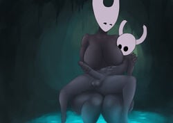 animated anthro handjob hollow_knight hornet_(hollow_knight) incest no_sound on_lap protagonist_(hollow_knight) siblings tagme unusualdan video