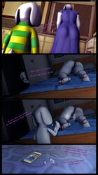 1boy 3d 3d_(artwork) asriel_dreemurr ass big_butt boss_monster comic_page cum english_text incest male mammal mature_female mother mother_and_son nude nude_female parent parent_and_child pussy sebaxn son source_filmmaker spying text thick_thighs toriel undertale video_games white_body white_fur wide_hips young