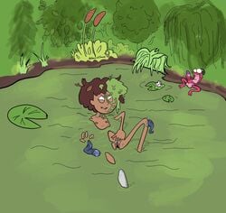 1boy 1girls 2d age_difference ahe_gao amphibia amphibian anne_boonchuy bad_anatomy completely_nude completely_nude_female cum_drunk disney disney_channel female fingering hi_res human interspecies leech male masturbation messy mud nipples nude nude_female older_female partially_submerged pussy sprig_plantar straight_hair teenage_girl teenage_girl_and_younger_boy teenager thai thai_female thedevilofjanus twitter_username voyeur voyeurism young younger_male