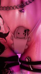 buni_(vrchat) g-string navel navel_piercing panties plushie tagme tanline tattoo thong vrchat water