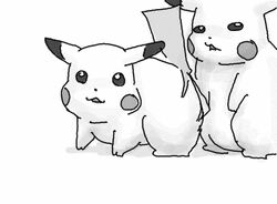 animated buggery fur furry gay male male_only monochrome multiple_males nintendo no_humans pikachu pokemon sex yaoi