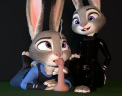 1girls 3d anthro bodily_fluids buckteeth bunny bunny_ears bunny_girl bunny_tail chickenass clothed clothing cum cum_on_face cute dildo disney duo ejaculation eyelashes feet fellatio female foot_fetish foot_play footjob fur furry genital_fluids genitals grey_fur hi_res judy_hopps lagomorph latex latex_suit leporid licking_penis mammal oral oral_sex oral_training penile penis petite police_uniform policewoman purple_eyes rabbit rubber seductive_mouth sex sex_toy smaller_female toes tongue_out two_tone_fur white_fur zootopia