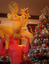 1boy 1futa 3d abs ahe_gao anal animal_genitalia animal_penis anthro anthrofied applejack_(mlp) balls big_balls big_breasts big_macintosh_(mlp) big_nipples big_penis blender_(software) breasts brother brother_and_sister christmas completely_nude equid equine equine_penis erection friendship_is_magic futa_on_male futanari hi_res holidays horse incest intersex intersex/male licking looking_pleasured male male_on_futa mammal medial_ring mouth_hold my_little_pony nipples nude nude_futa nude_male open_mouth oral penis pony rimming rinny sex sibling siblings sister straight_hair tongue tongue_out vaginal_penetration
