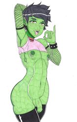 1boy basicweeaboo big_ass dharkan fellatio_gesture femboy male male_only orc orc_femboy pierced_nipples piercings solo tagme