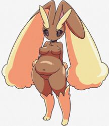 1girls anthro big_breasts breasts chubby fat female furry lopunny nikuq_owata nintendo overweight pokémon_(species) pokemon pokemon_(species) pokemon_dppt pussy slightly_chubby video_games