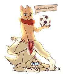 anal anthro anthro_on_anthro biped duo english_text fifa fluffy furry good_boy highres league_of_legends male mammal mascot nude raccoonpie riot_games sex teemo teemo_the_yiffer text yaoi yordle zabivaka