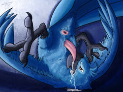 2020 2_toes after_sex anus ass avian barefoot beak belly big_feet bird bird_feet blu_(rio) blue_body blue_feathers blue_macaw blue_sky_studios bodily_fluids brown_eyes claws cum cum_in_mouth cum_in_own_mouth cum_inside cum_on_face cum_on_own_face cum_on_self erection feathered_wings feathers feet feral fol foot_focus genital_fluids genitals hi_res looking_pleasured lying male male_only open_mouth penis rio_(series) solo toe_claws toes wings