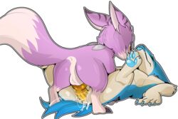 2boys 3:2 absurd_res alpha_channel alternate_color anal anal_sex armpits ass blue_fur bodily_fluids bumpy_penis claws crossover cum cum_in_ass cum_inside digimon digimon_(species) dorumon duo feet furry gay genital_fluids hi_res interspecies knot male male_only male_penetrated male_penetrating male_penetrating_male neoarcadianx nintendo original_character paws penetration pokemon pokemon_(species) pokemon_gsc purple_fur sex testicles thick_thighs tongue tongue_out typhlosion video_games white_fur wide_hips x-digimon yama_the_dorumon yaoi yellow_penis yellow_skin