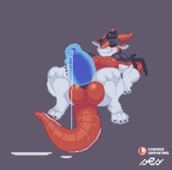 animated anthro arthro balls bodily_fluids cum cumshot digital_media_(artwork) dragon ejaculation furry genital_fluids genitals gif glans horn male male_only masturbation orgasm penetrable_sex_toy penile penile_masturbation penis pixel_art scalie ses_vanbrubles sex_toy short_playtime simple_background solo toying_self wings