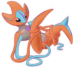 1girls 2020 alien anal anal_sex ass black_sclera blue_skin clitoris deoxys digital_media_(artwork) double_penetration eye_contact female fennelseed fingering genitals grey_skin half-closed_eyes legendary_pokemon legs_up looking_at_viewer lying masturbation nintendo on_back orange_skin penetration pokémon_(species) pokemon pokemon_(species) pokemon_rse pussy shaded solo spikes tentacle tentacle_sex tentacles vaginal_penetration video_games white_background white_eyes wide_hips