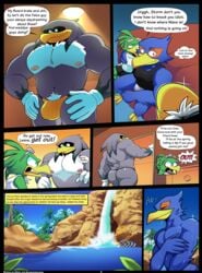 anthro comic elfein english_text falco_lombardi hi_res jet_the_hawk male male_only nintendo sonic_(series) sonic_riders sonic_the_hedgehog_(series) star_fox storm_the_albatross text video_games