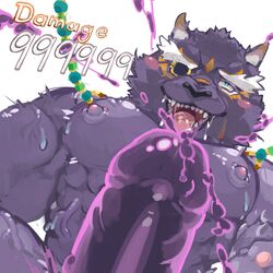 1:1 absurd_res ahe_gao blush bodily_fluids cum erection felid genital_fluids genitals hi_res looking_pleasured male male_only mammal muscular muscular_male nipples orgasm pantherine pecs penis pikaqoo tezcatlipoca tokyo_afterschool_summoners video_games